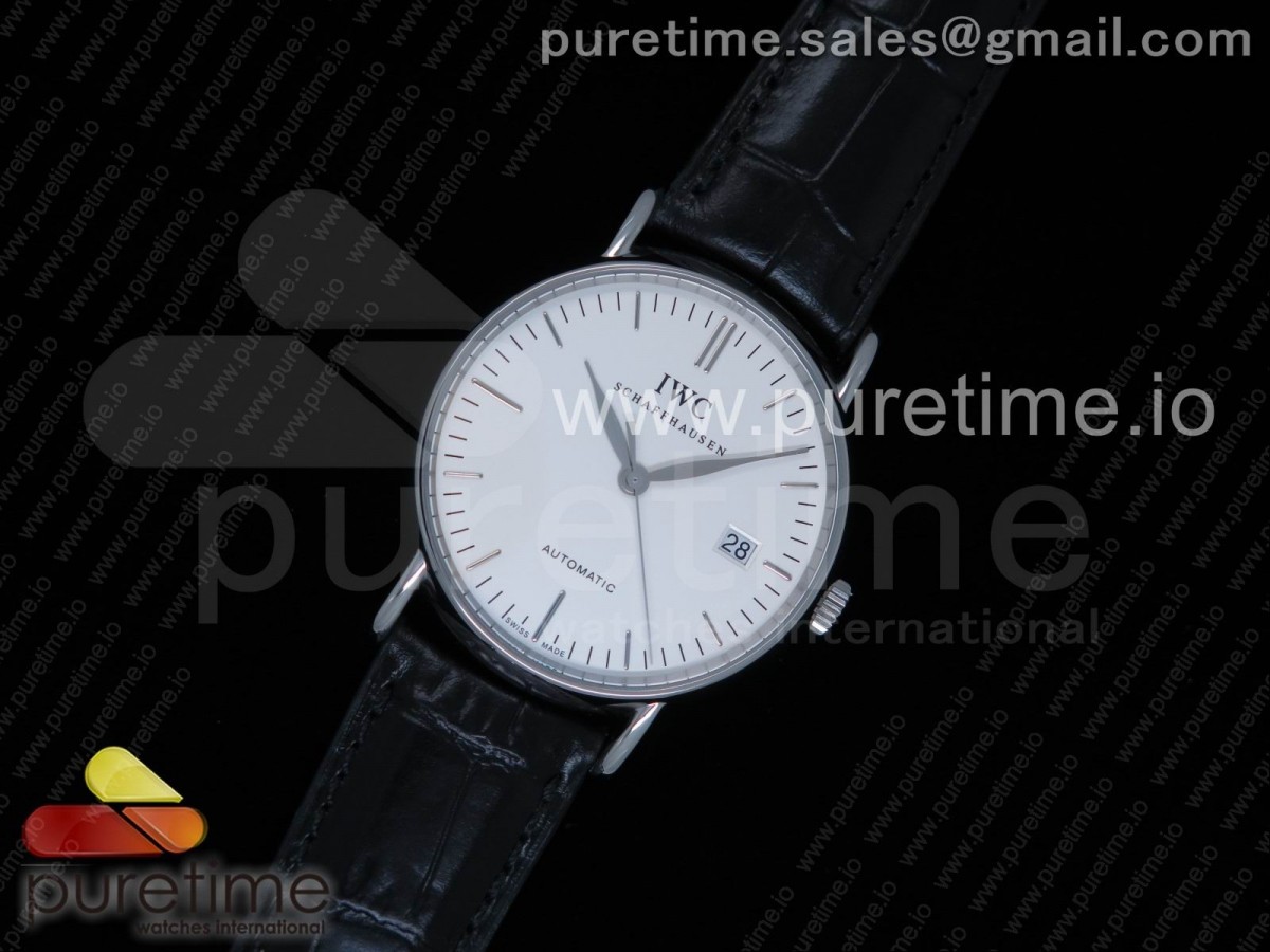 TW공장 IWC 포르토피노 오토매틱 실버다이얼 / 가죽 Portofino Automatic SS TWF 1:1 Best Edition Silver Dial SS Markers on Black Leather Strap A2892