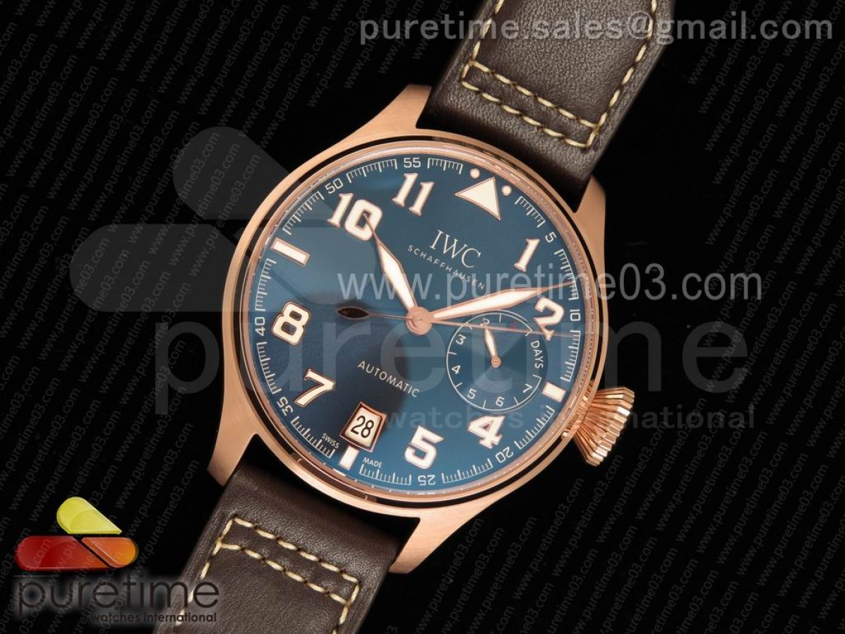 YL공장 IWC 빅파일럿 5009 블루다이얼 / 가죽 Big Pilot Real PR IW5009 RG YLF Blue Dial on Brown Leather Strap A51111