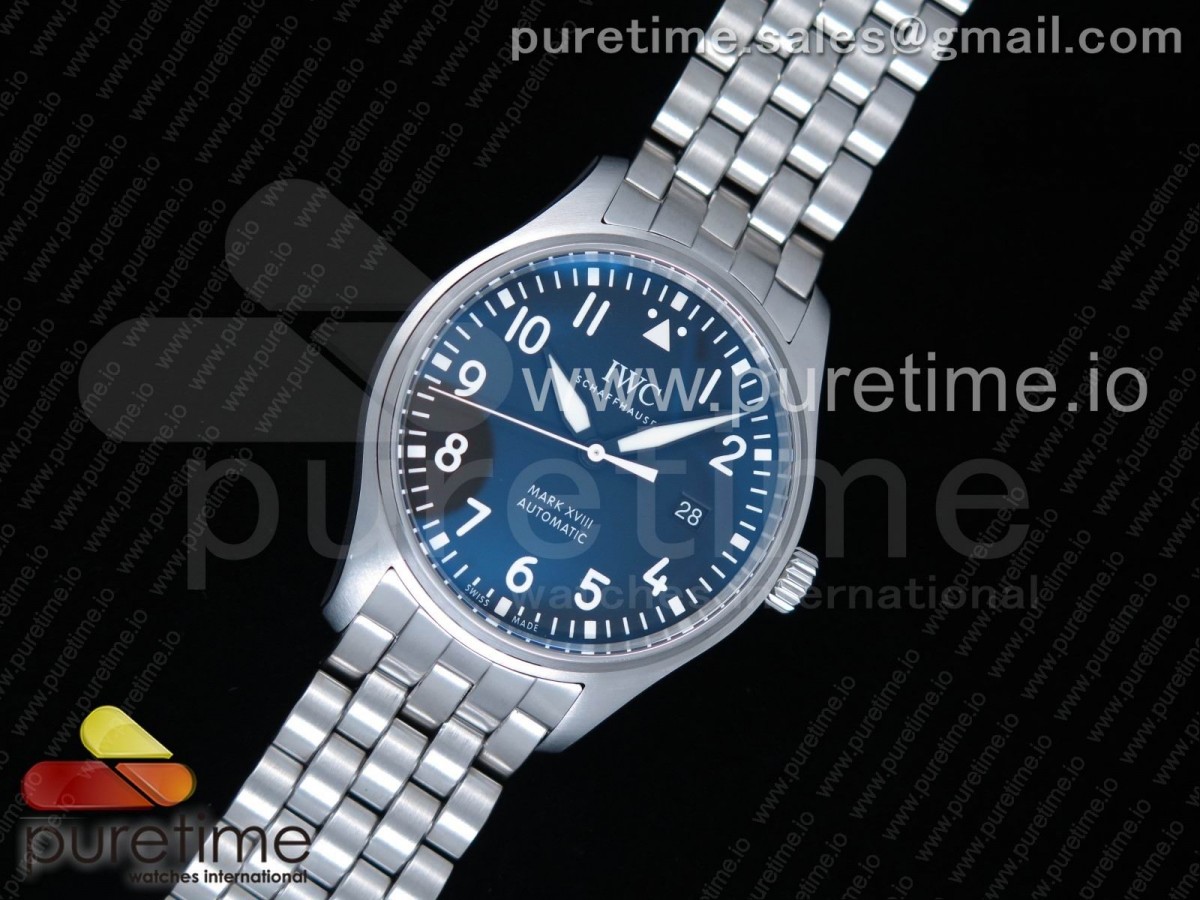 MK공장 V2 IWC 마크18 327015 블랙다이얼 / 브슬 Mark XVIII IW327015 MKS 1:1 Best Edition Black Dial on SS Bracelet MIYOTA 9015 V2