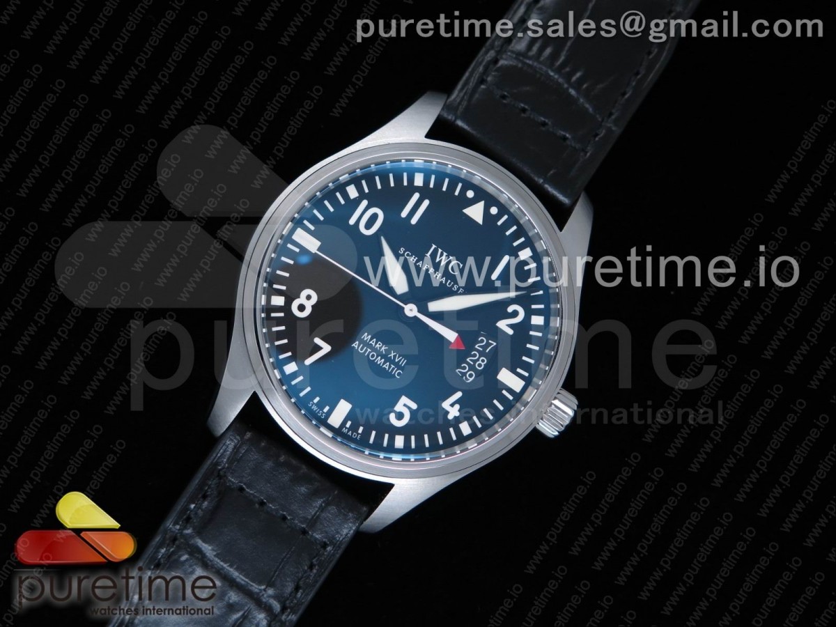 MK공장 V2 IWC 마크17 326501 블랙다이얼 / 가죽 Mark XVII IW326501 MKS 1:1 Best Edition Black Dial on Black Leather Strap MIYOTA 9015 V2