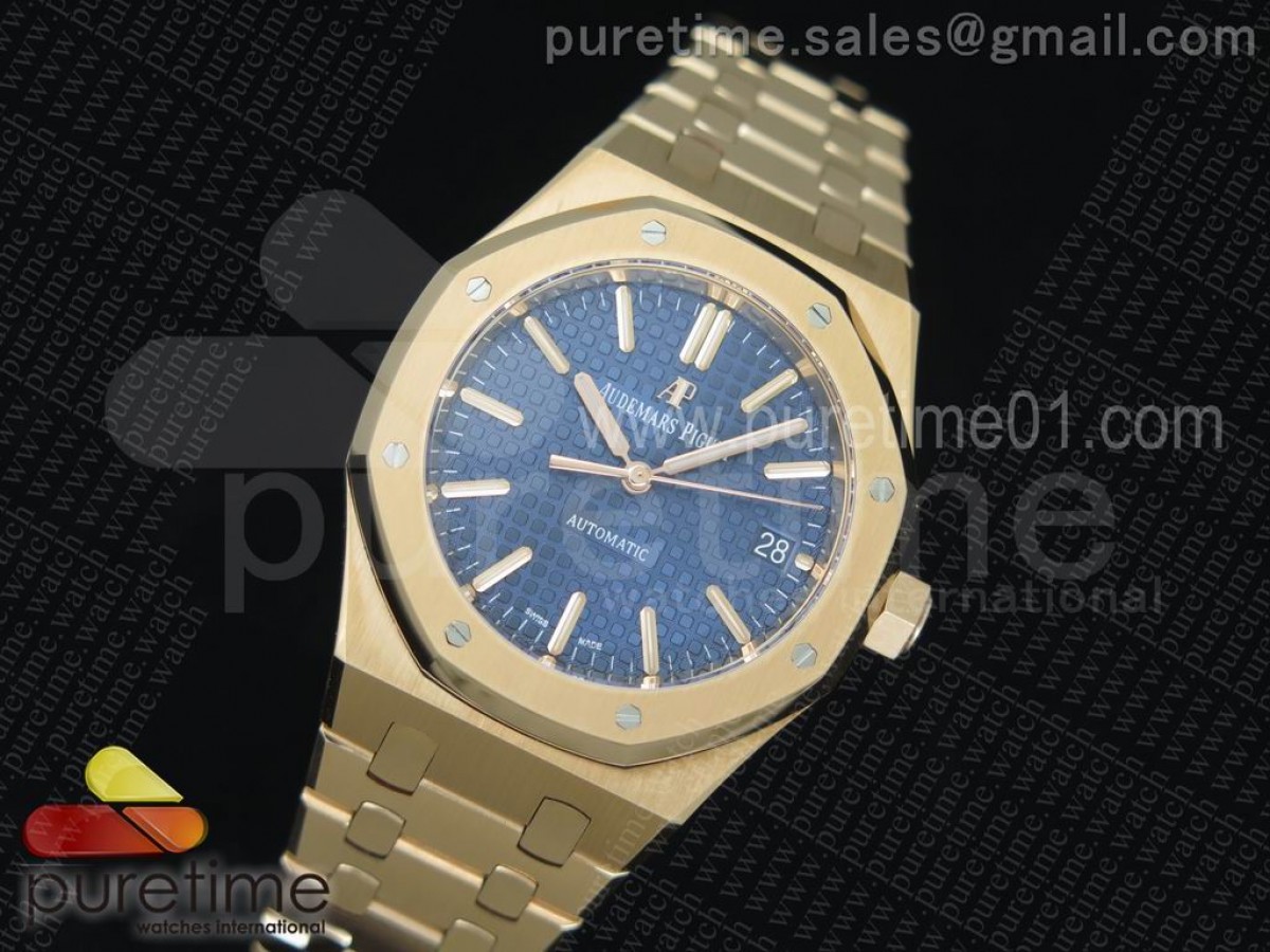 JF공장 오데마피게 로얄오크 37MM 로즈골드 블루다이얼 / 브슬 Royal Oak 37mm 15450 RG JF 1:1 Best Edition Blue Dial on RG Bracelet A3120 V5