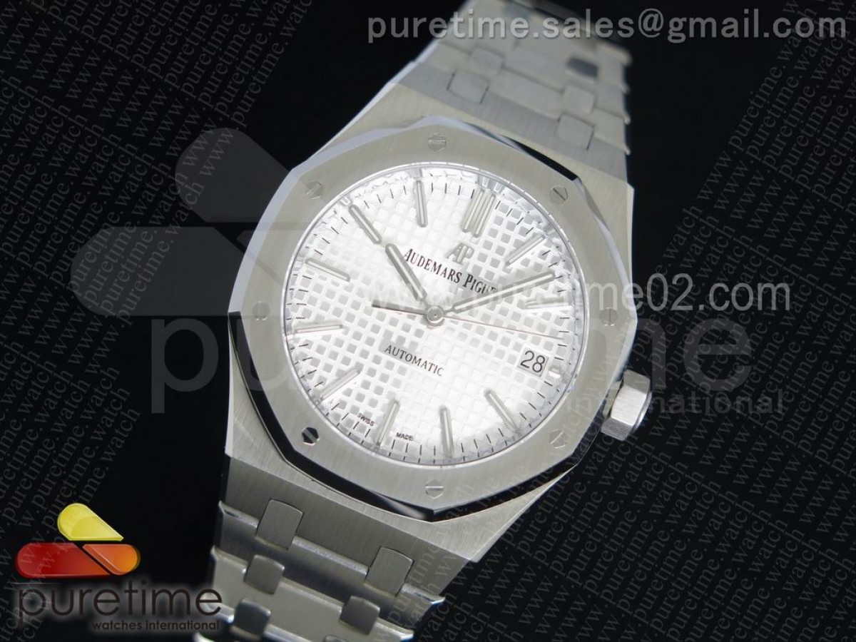 JF공장 오데마피게 로얄오크 37MM 실버다이얼 / 브슬 Royal Oak 37mm 15450 SS JF 1:1 Best Edition Silver Dial on SS Bracelet A3120 V5