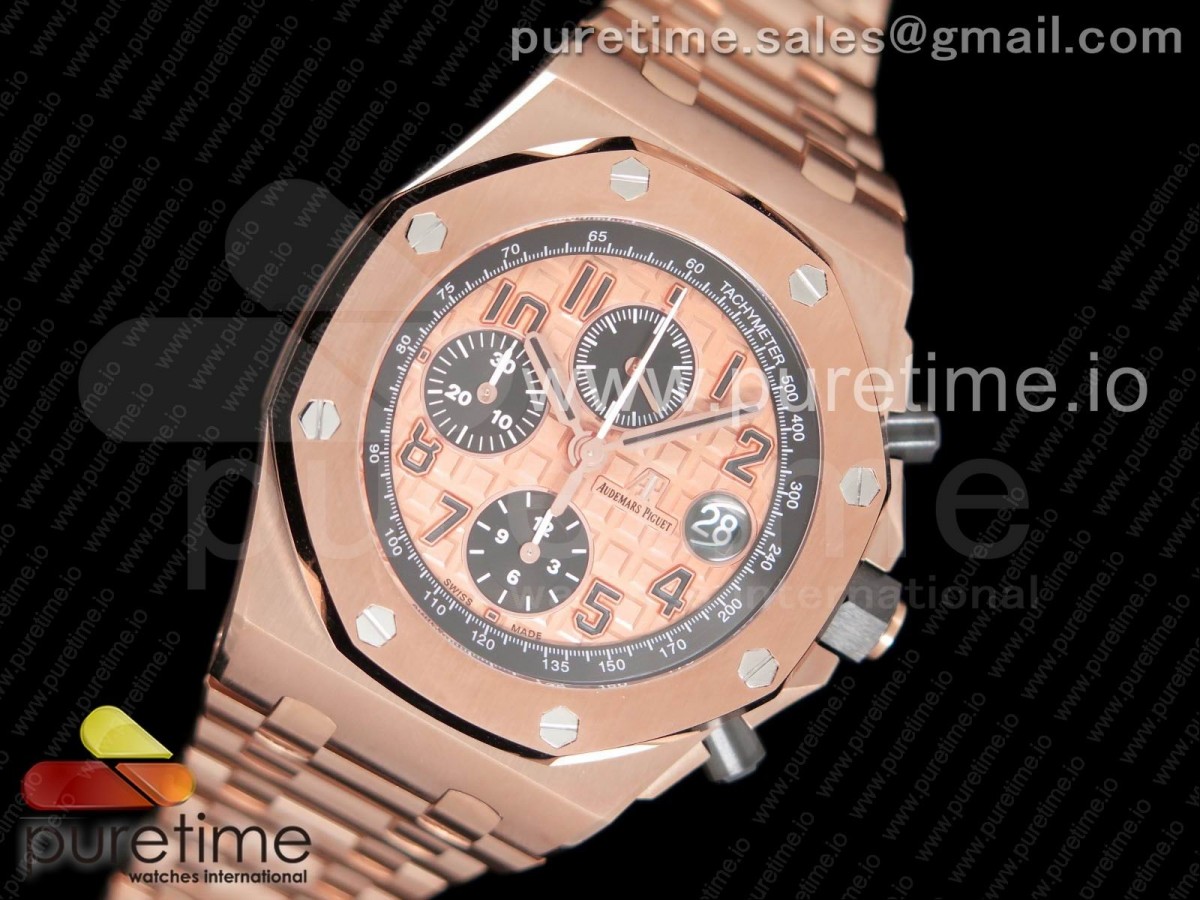 JF공장 오데마피게 로얄오크 오프쇼어 2014 골드테마 / 브슬 Royal Oak Offshore 2014 Gold Theme JF 1:1 Best Edition on RG Bracelet A3126 V2 w/ Cyclops and DW Mod