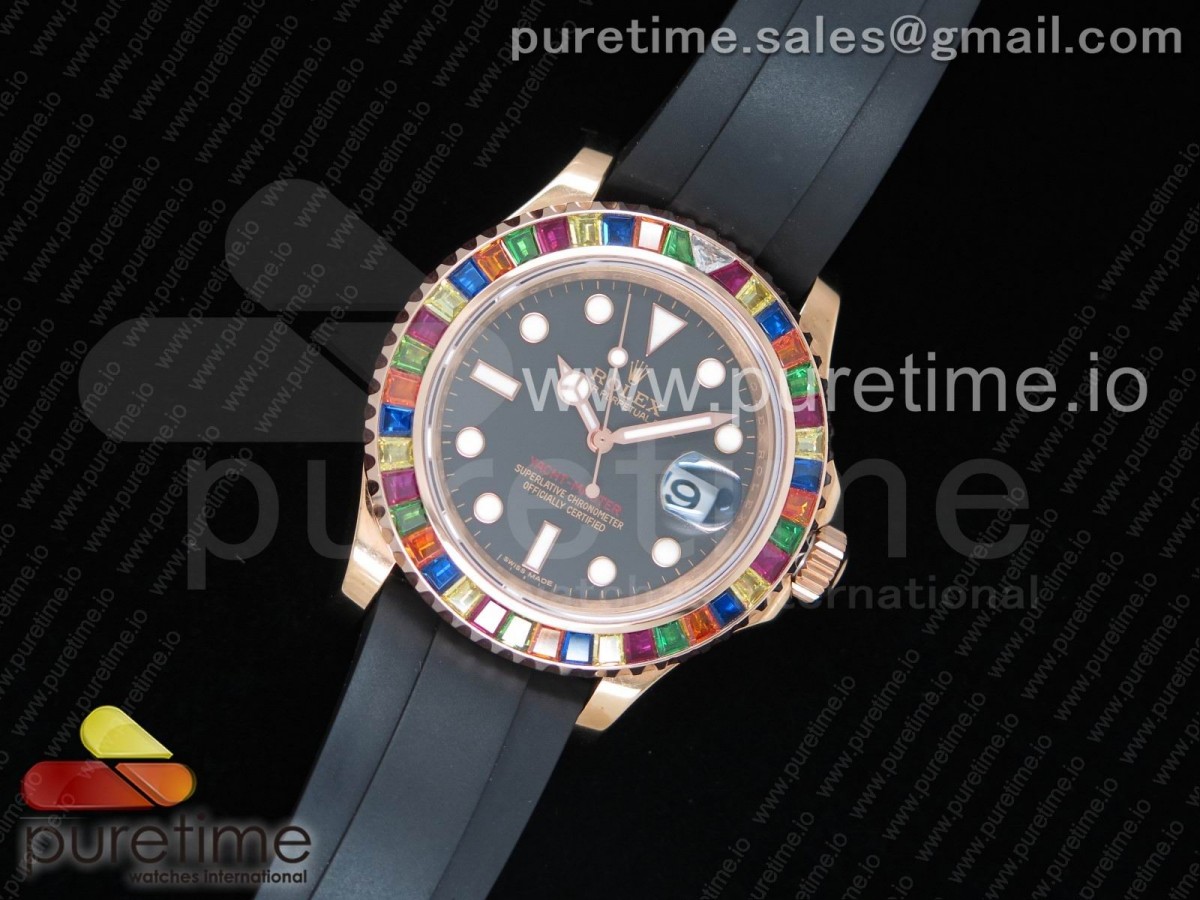 GM공장 롤렉스 요트마스터 40 904L 스틸 / 러버 Yacht-Master 40 116695SATS GMF Best Edition 904L Case on Black Rubber Strap SA3135
