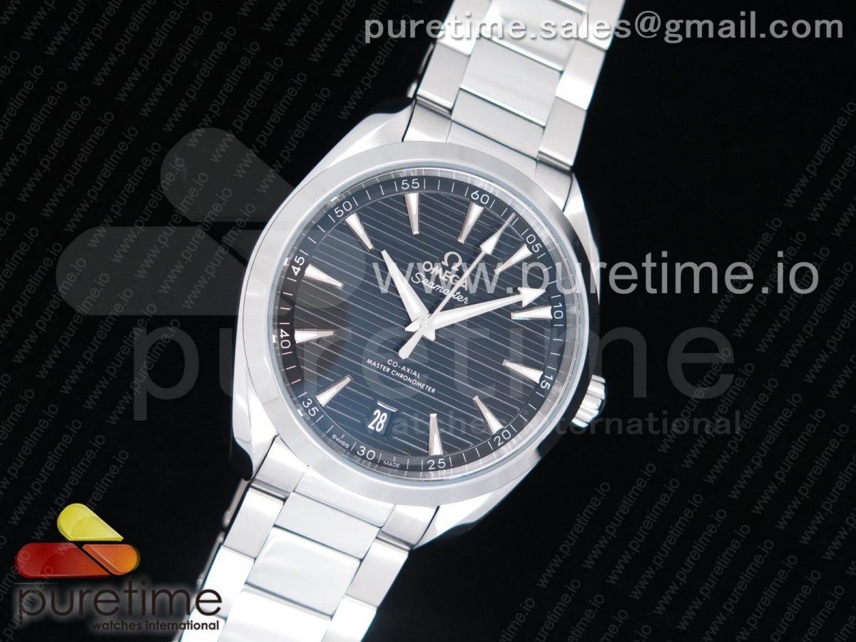 VS공장 오메가 아쿠아테라 150M  Aqua Terra 150M Master Chronometers VSF 1:1 Best Edition Black Dial SS Hand on SS Bracelet A8900 Super Clone