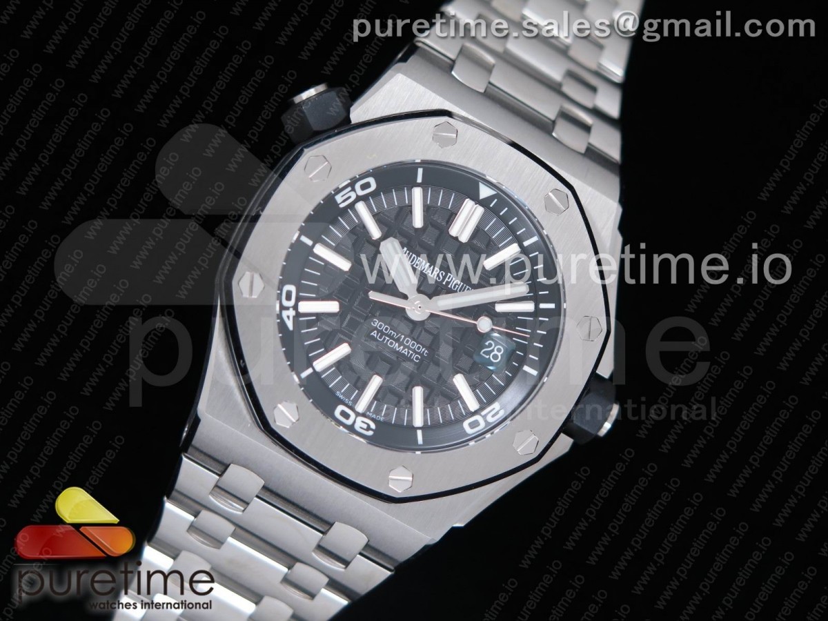 JF공장 오데마피게 로얄오크 오프쇼어 다이버 V10 Royal Oak Offshore Diver 15703 JF 1:1 Best Edition on SS Bracelet A2824 V10