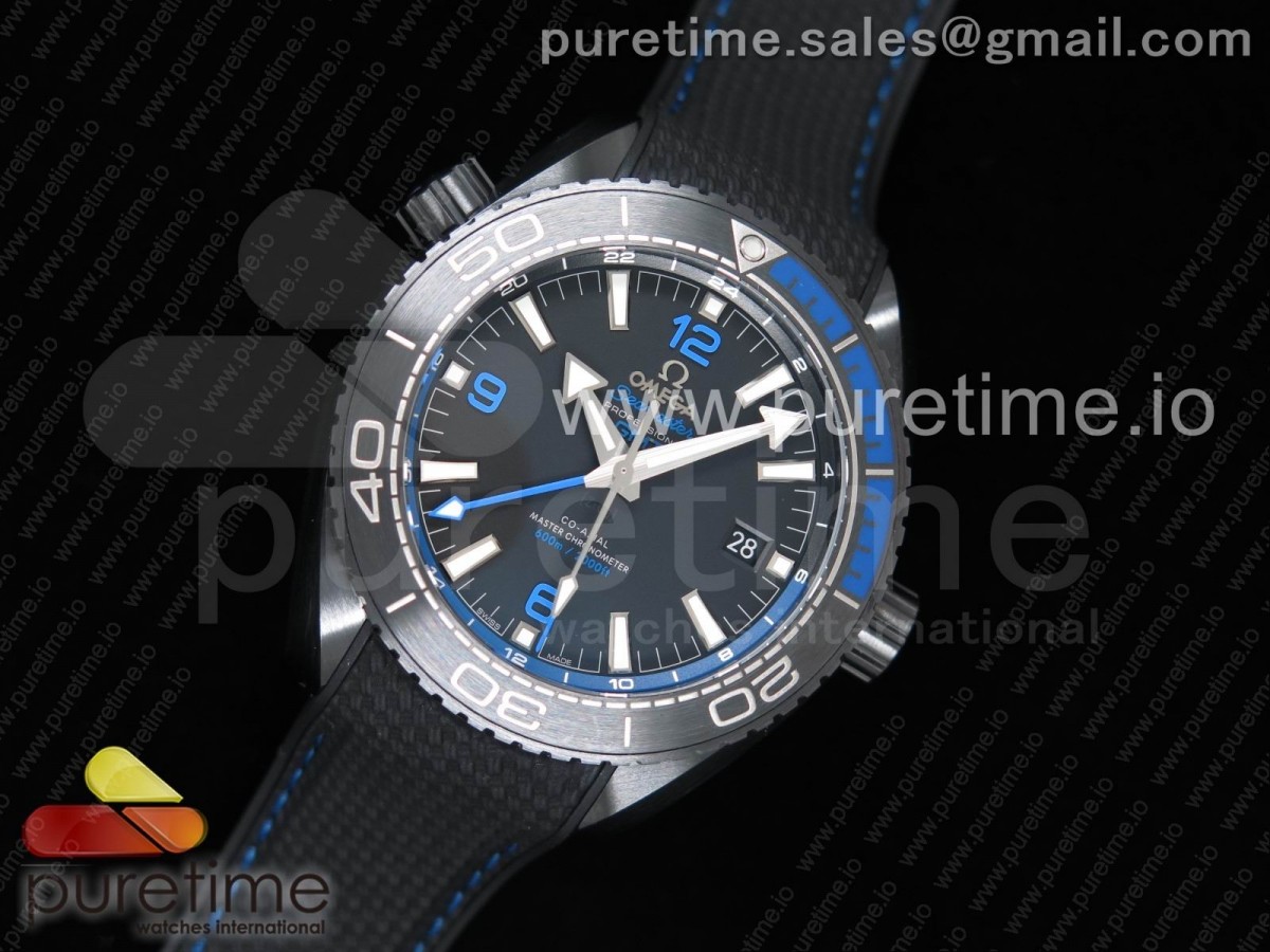 VS공장 오메가 플래닛오션 세라믹 45.5M / 나일론 스트랩 Planet Ocean 45.5mm Deep Black blue Real Ceramic VSF 1:1 Best Edition on Black Nylon Strap A8906 Super Clone