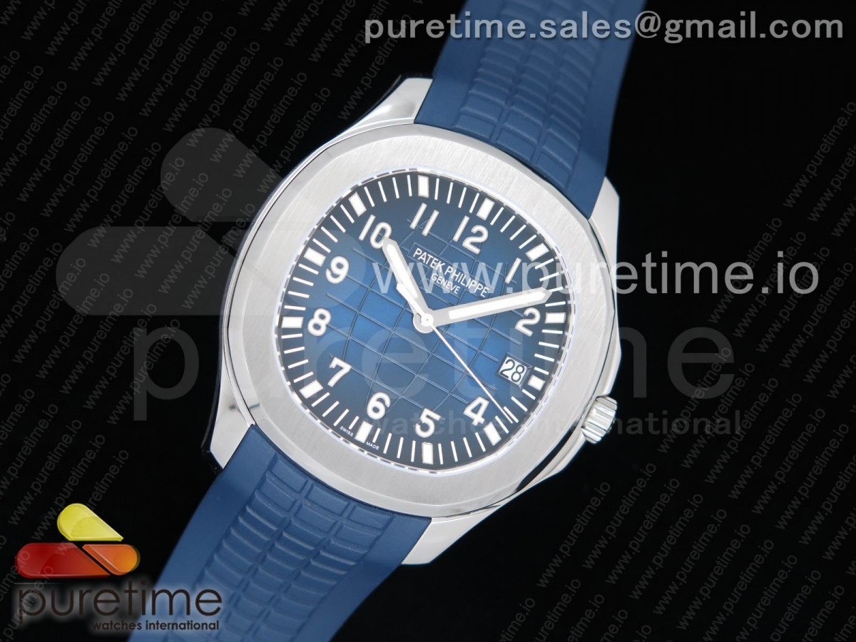 ZF공장 파텍필립 아쿠아넛 5168G 42MM 스틸 블루다이얼 블루러버스트랩 Aquanaut 5168G 42mm SS ZF 1:1 Best Edition Blue Dial on Blue Rubber Strap 324CS