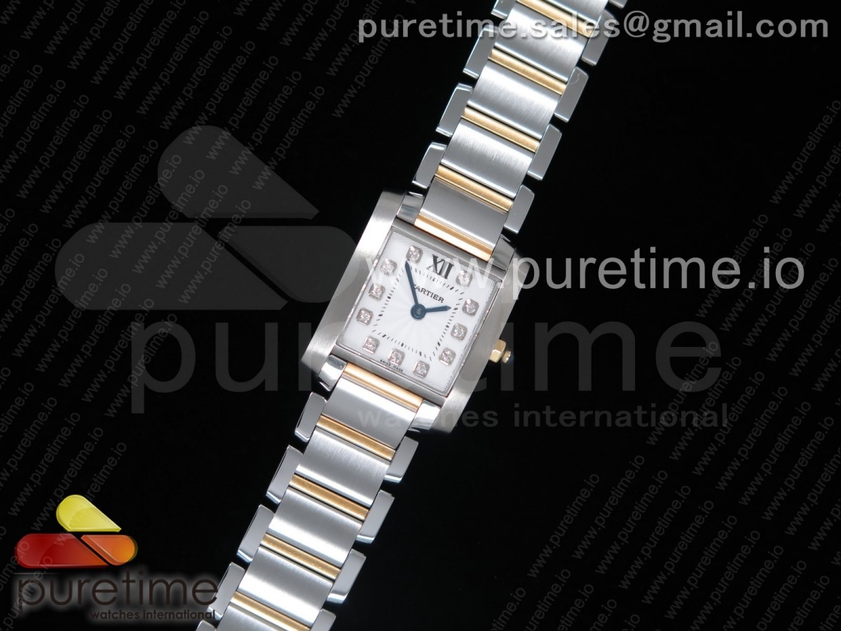 K11공장 까르띠에 탱크프랑세즈 레이디 쿼츠 Tank Francaise Ladies 20.3mm SS K11F Best Edition White Dial on SS/YG Bracelet Ronda Quartz