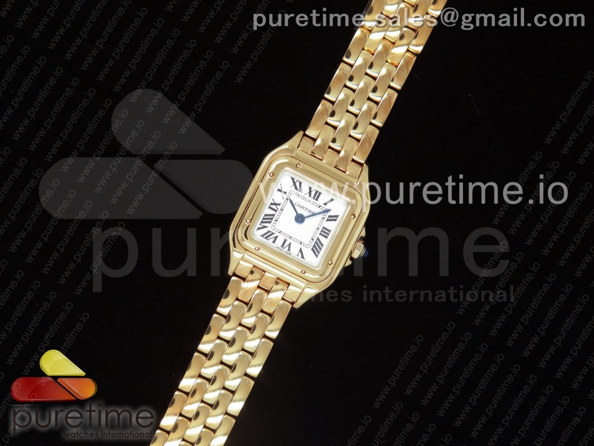 K11공장 까르띠에 팬더 레이디 27MM  Panthère Secrete Ladies 27mm YG K11 1:1 Best Edition White Dial on YG Bracelet Ronda Quartz