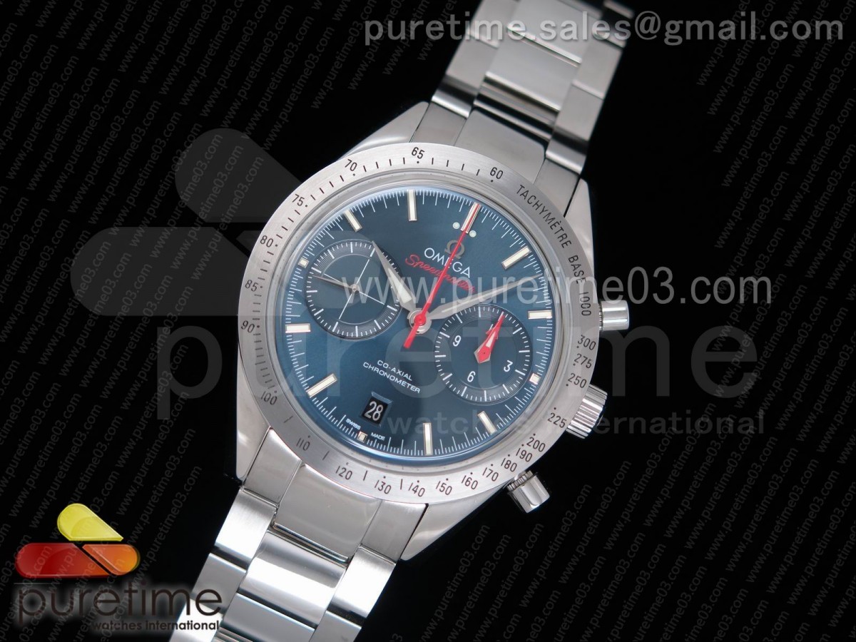 OM공장 오메가 스피드마스터 블루다이얼 / 브슬  Speedmaster '57 Co-Axial OMF 11 Best Edition Blue Dial on SS Bracelet A9300 (Black Balance Wheel)