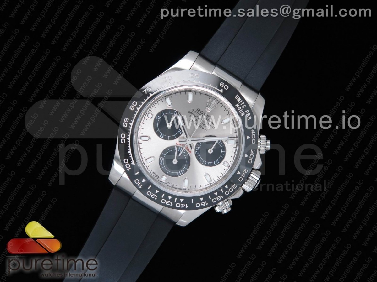 AR공장 V2 롤렉스 데이토나 116519 그레이 다이얼 Daytona 116519 ARF 1:1 Best Edition 904L SS Case Gray/Black Dial on Black Rubber Strap A4130 Super Clone V2