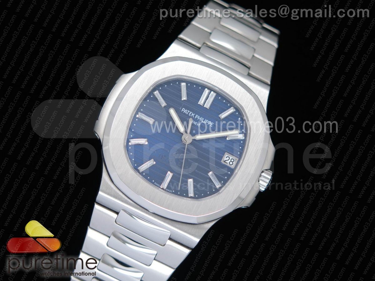 PF공장 V2 파텍필립 노틸러스 점보 5711 블루 다이얼 브레이슬릿  Nautilus Jumbo 5711 PF 1:1 Best Edition 40th Anniversary Blue Dial on SS Bracelet A324 Clone