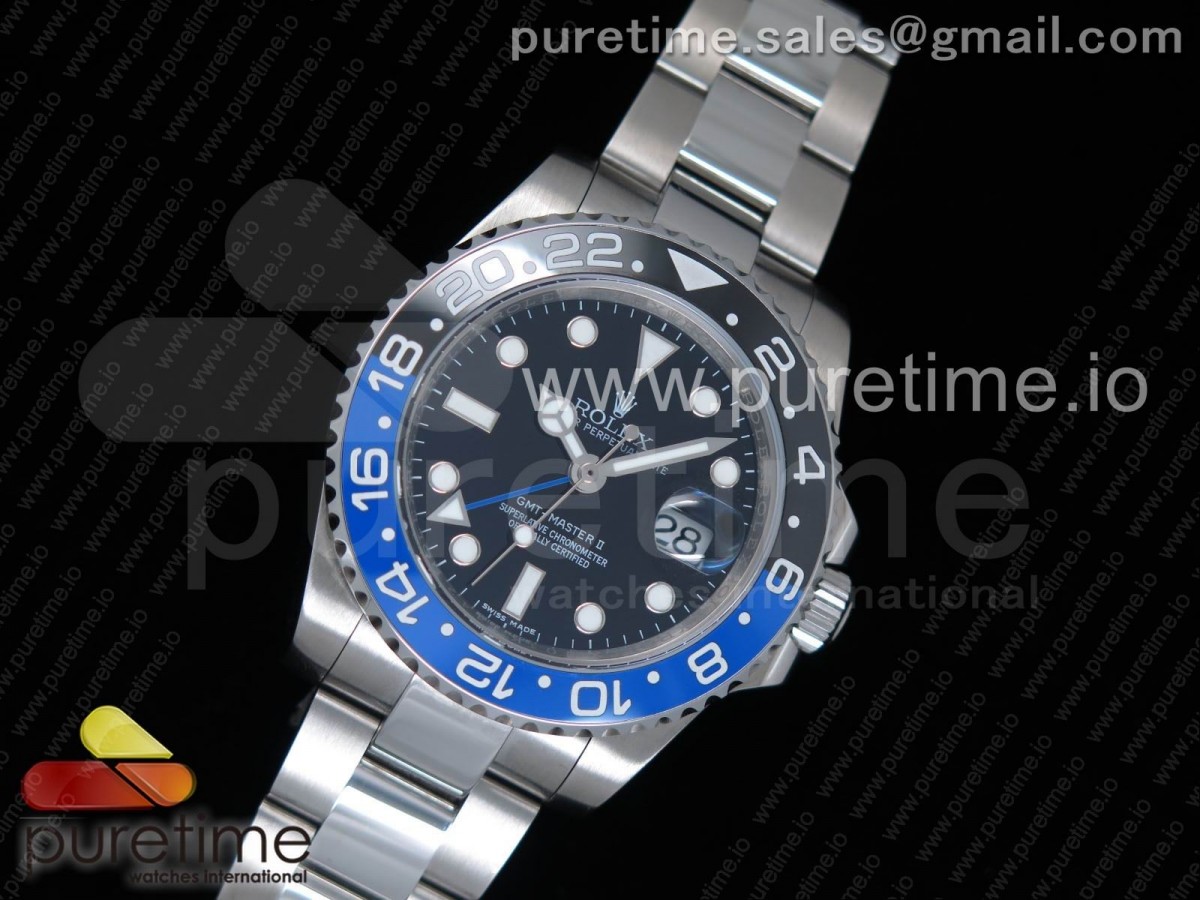 눕공장 V8 롤렉스 GMT-마스터2 116710 BLNR 블랙/블루 세라믹 GMT-Master II 116710 BLNR Black/Blue Ceramic 1:1 Noob Best Edition A2836 V8