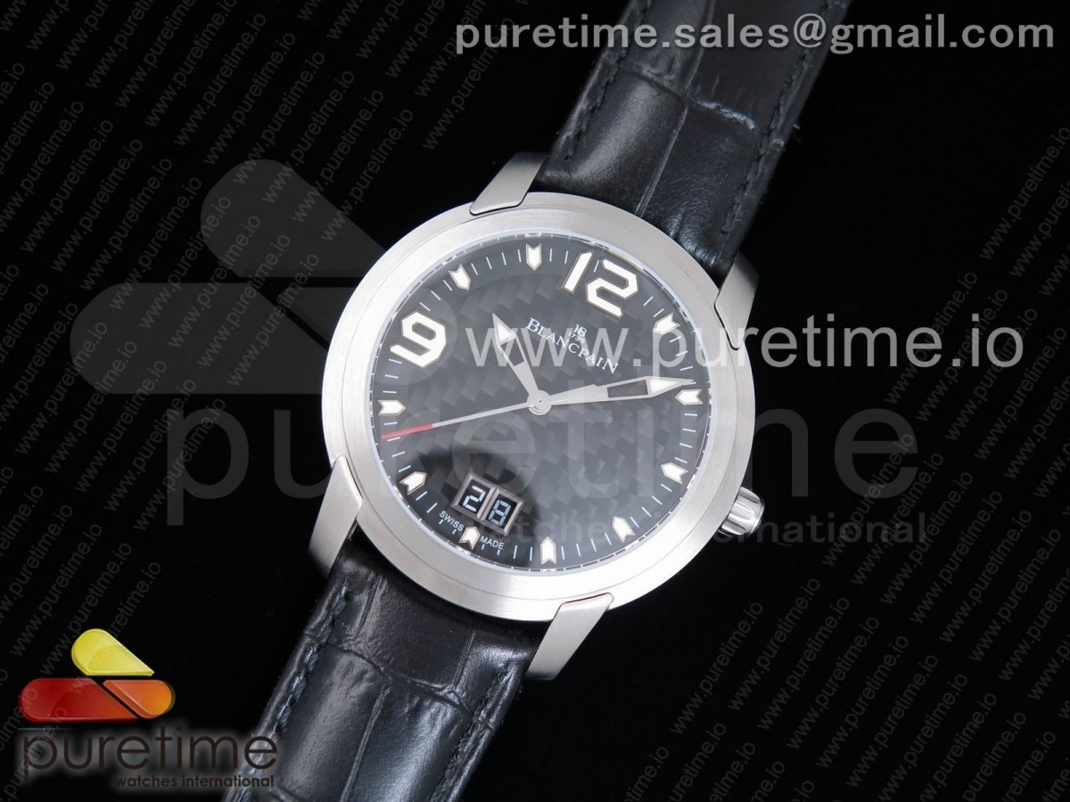 ZZ공장 블랑팡 에볼루션 R10 블랙 다이얼 블랙 레더 스트랩 Evolution R10 SS ZZF 1:1 Best Edition Black Dial on Black Leather Strap Cal.6950