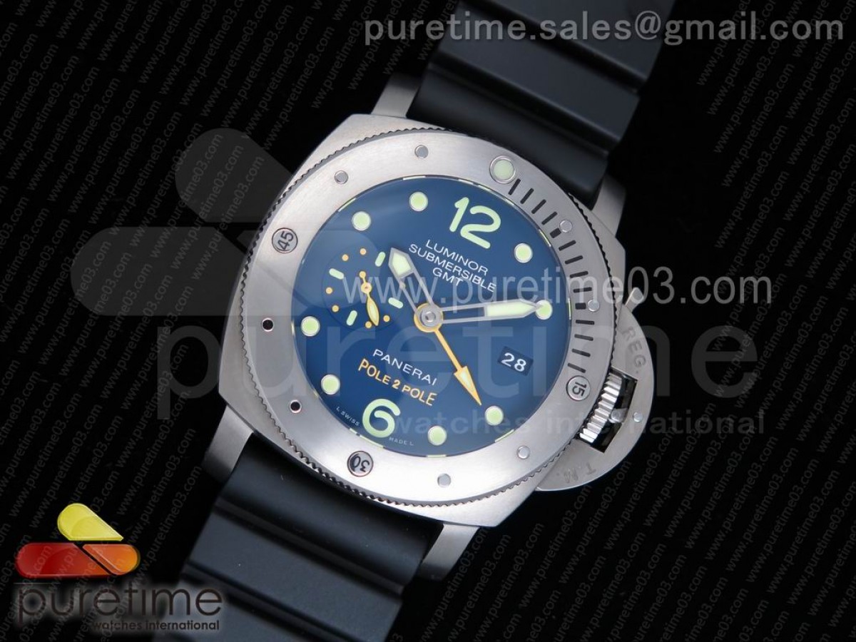 VS공장 V2 파네라이 PAM719 S 티타늄 폴2폴 블랙 러버 스트랩  PAM719 S Titanium 