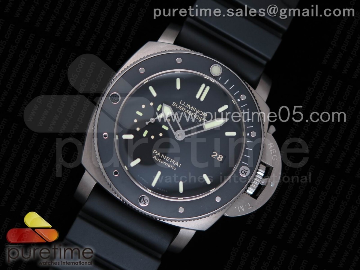 VS공장 V2 파네라이 PAM389 O 블랙 러버 스트랩 PAM389 O VSF 1:1 Best Edition on Black Rubber Strap P.9000 Super Clone (Free Nylon Strap) V2