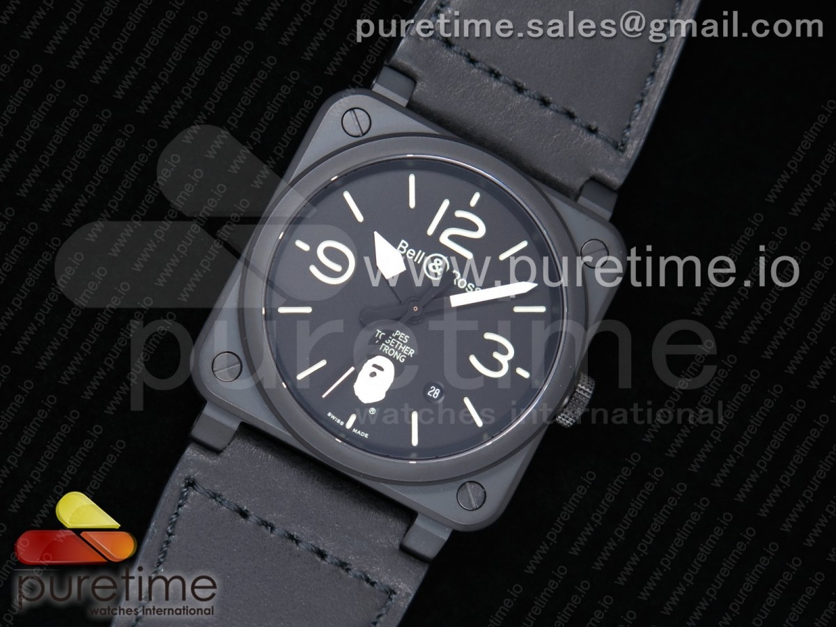 벨앤로스 BR03-92 PVD 블랙 에이프다이얼 블랙러버스트랩 BR 03-92 PVD 11 Best Edition Black Apes Dial on Black Rubber Strap MIYOTA 9015 V3
