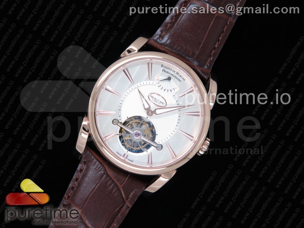 JB공장 프랭크뮬러 톤다 투어빌론 화이트 실버 다이얼 /Fleurier Tonda Tourbillon Woodrock RG Real PR JBF Best Edition Silver Dial on Brown Leather Strap