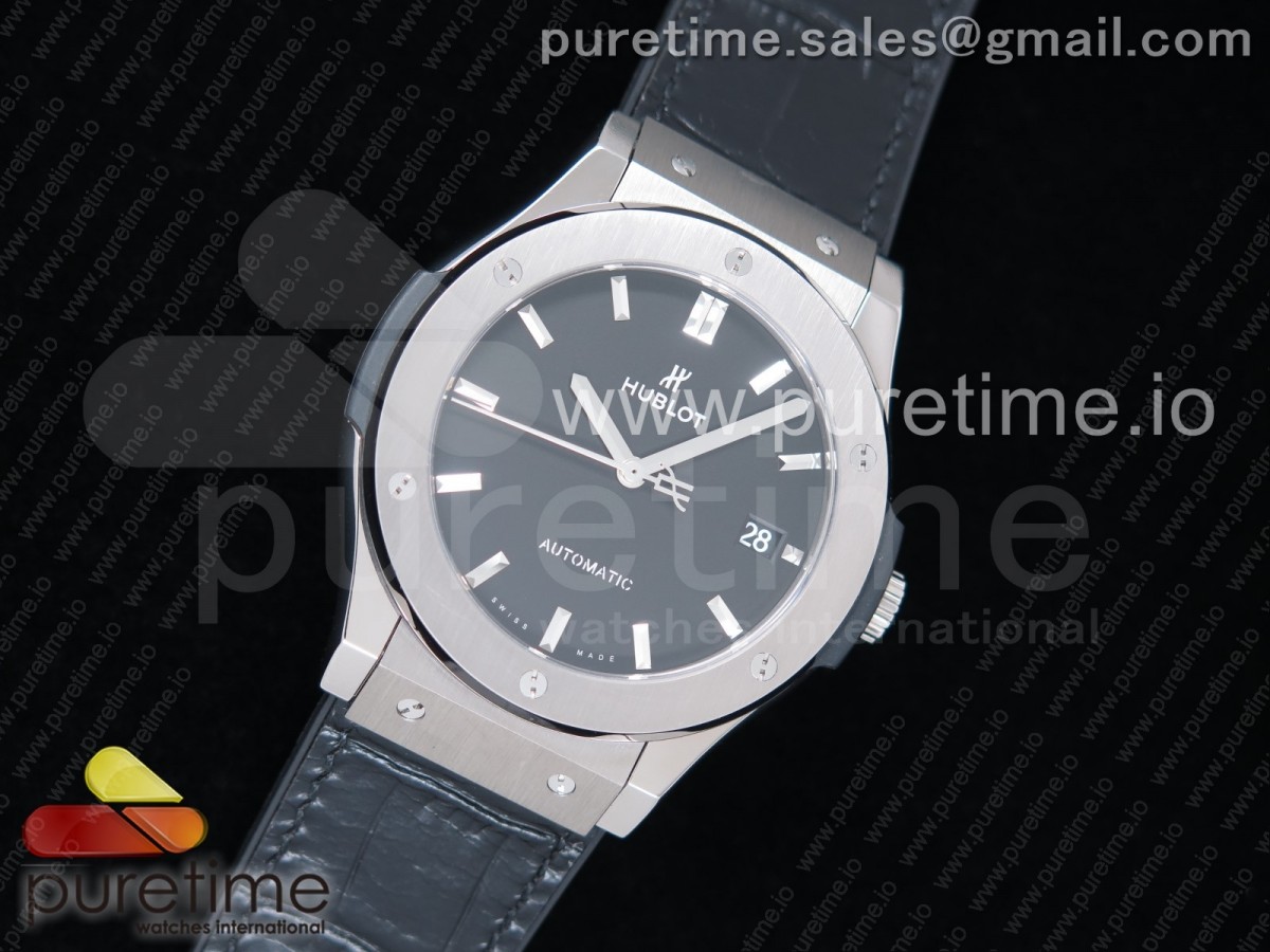 WW공장 위블로 클래식퓨전 45MM 티타늄 블랙다이얼 거미스트랩 Classic Fusion 45mm Titanium WWF 11 Best Edition Black Dial on Black Gummy Strap