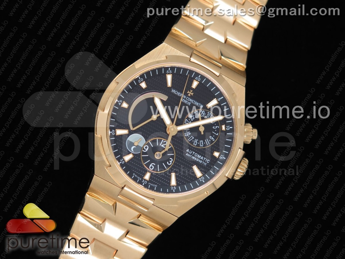 TWA공장 바쉐론콘스탄틴 오버시즈 듀얼타임 파워리저브 옐로우골드 블랙다이얼 Overseas Dual Time Power Reserve YG TWA Best Edition Black Dial on YG Bracelet A1222
