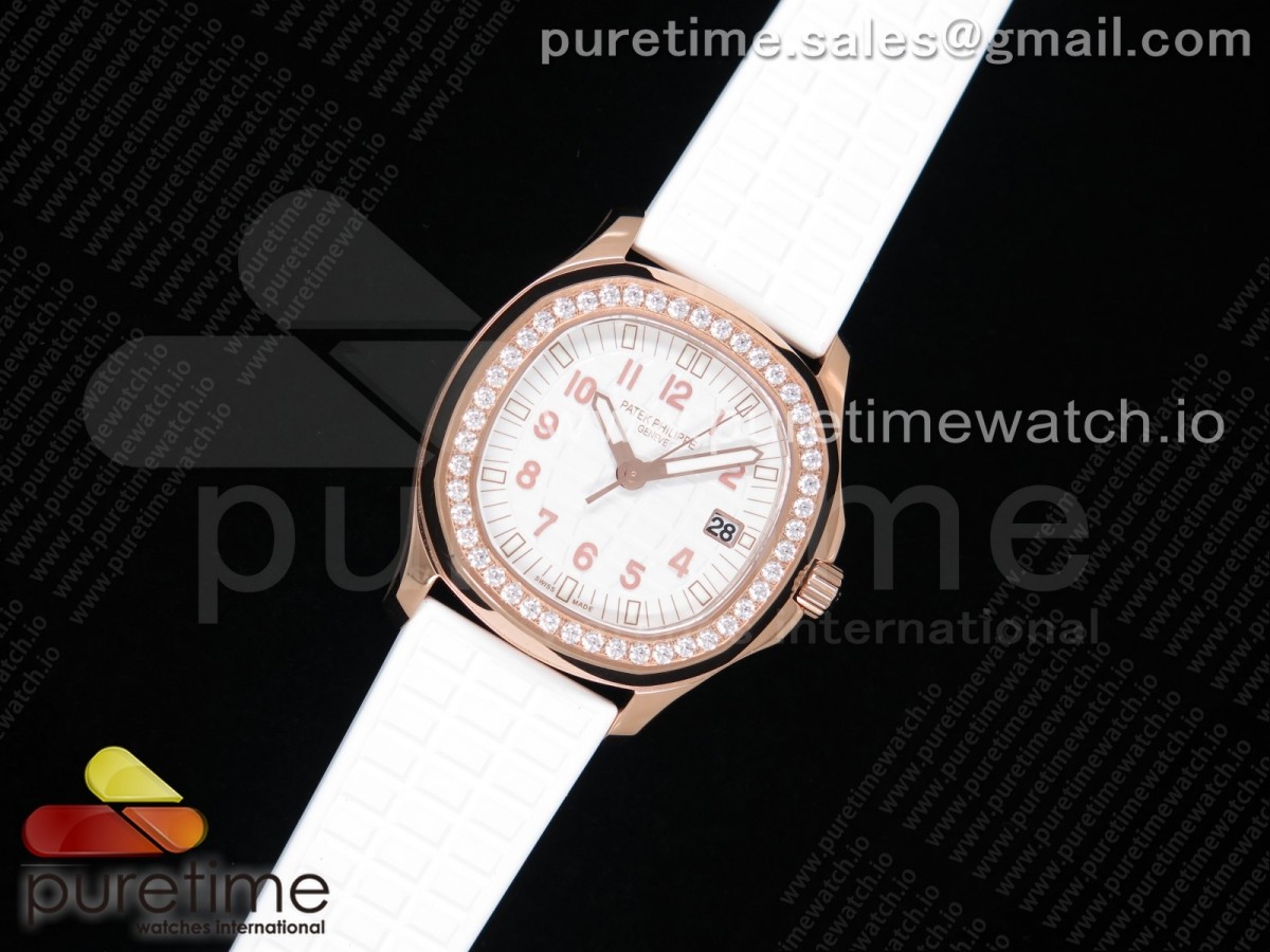 PP공장 파텍필립 아쿠아넛 로즈골드 로즈골드화이트텍스쳐다이얼 러버 / Aquanaut 5067A RG PPF 11 Best Edition White Textured Dial on White Rubber Strap AE23