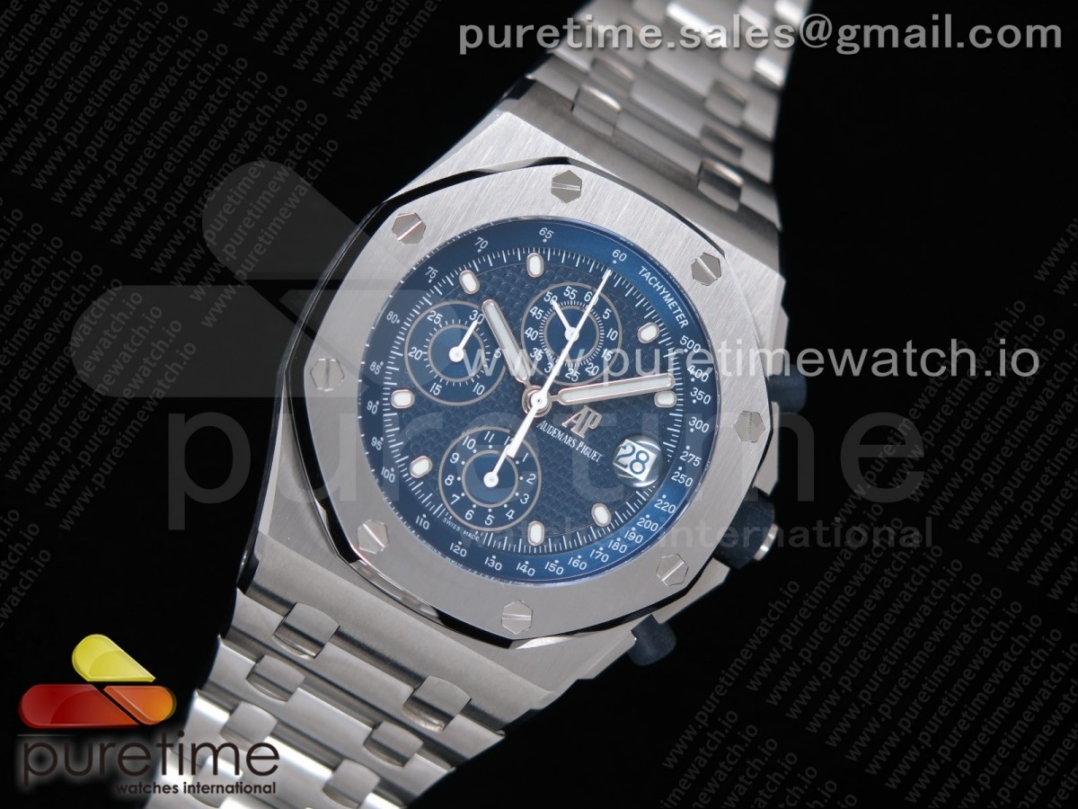 JF공장 오데마피게 로얄오크 오프쇼어 25주년 블루다이얼 / Royal Oak Offshore 25th Anniversary 26237ST JF 11 Best Edition on SS Bracelet A7750