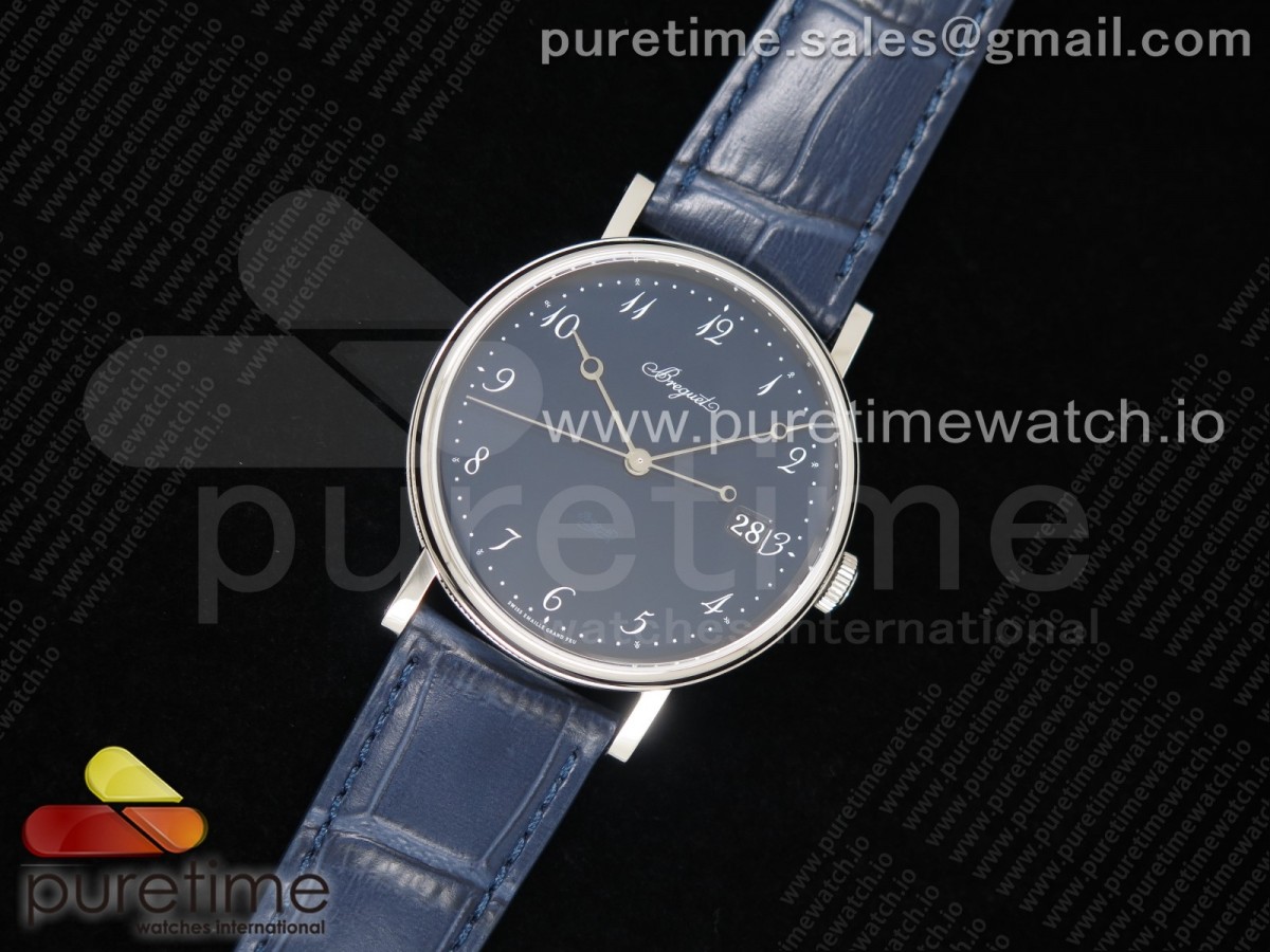FK공장 브레게 클래식 5177 블루다이얼 가죽 / Classique Auto 5177 SS FKF 11 Best Edition Blue Dial on Blue Leather Strap MIYOTA 9015 V2