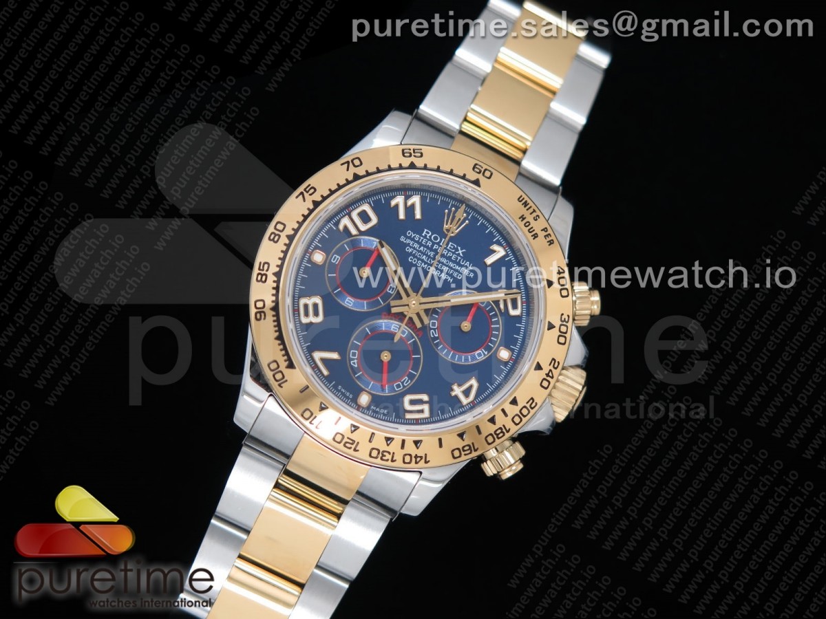 JH공장 롤렉스 데이토나 옐로우골드 콤비 블루다이얼 / Daytona 116503 SSYG JHF Best Edition Blue Dial on SSYG Bracelet A4130