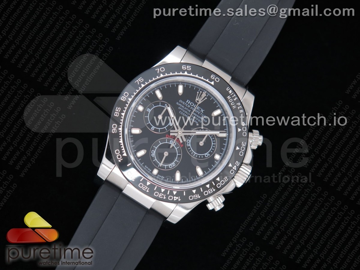 JH공장 롤렉스 데이토나 블랙다이얼 러버 / Daytona 116519 SS JHF Best Edition Black Dial on Black Rubber Strap A4130