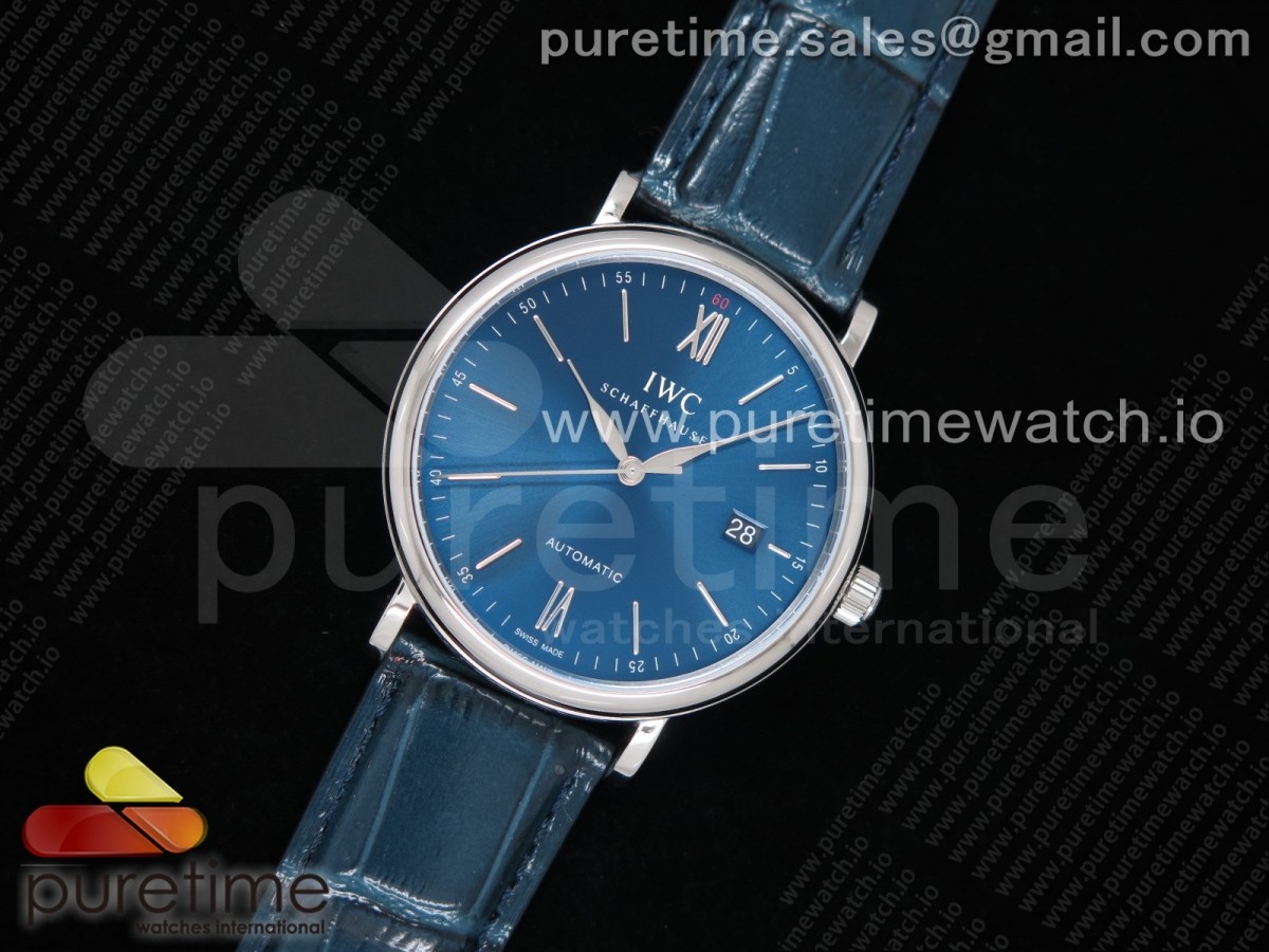 FK공장 IWC 포르토피노 스틸 블루다이얼 블루가죽 / Portofino Automatic SS FKF 11 Best Edition Blue Dial on Blue Leather Strap A2892
