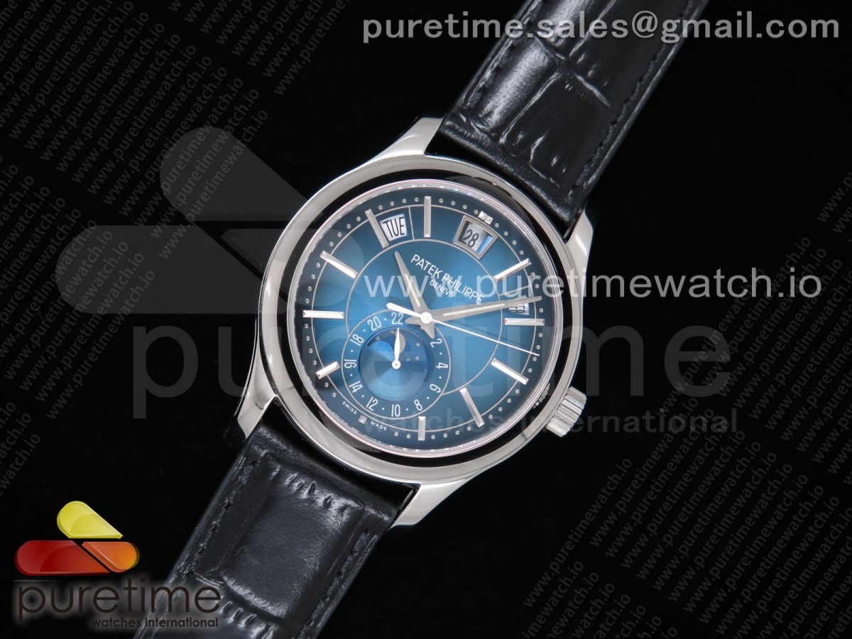 GR공장 파텍필립 애뉴얼 캘린더 블루다이얼 가죽 / Annual Calendar 5205G GRF Best Edition Blue Dial on Black Leather Strap A324