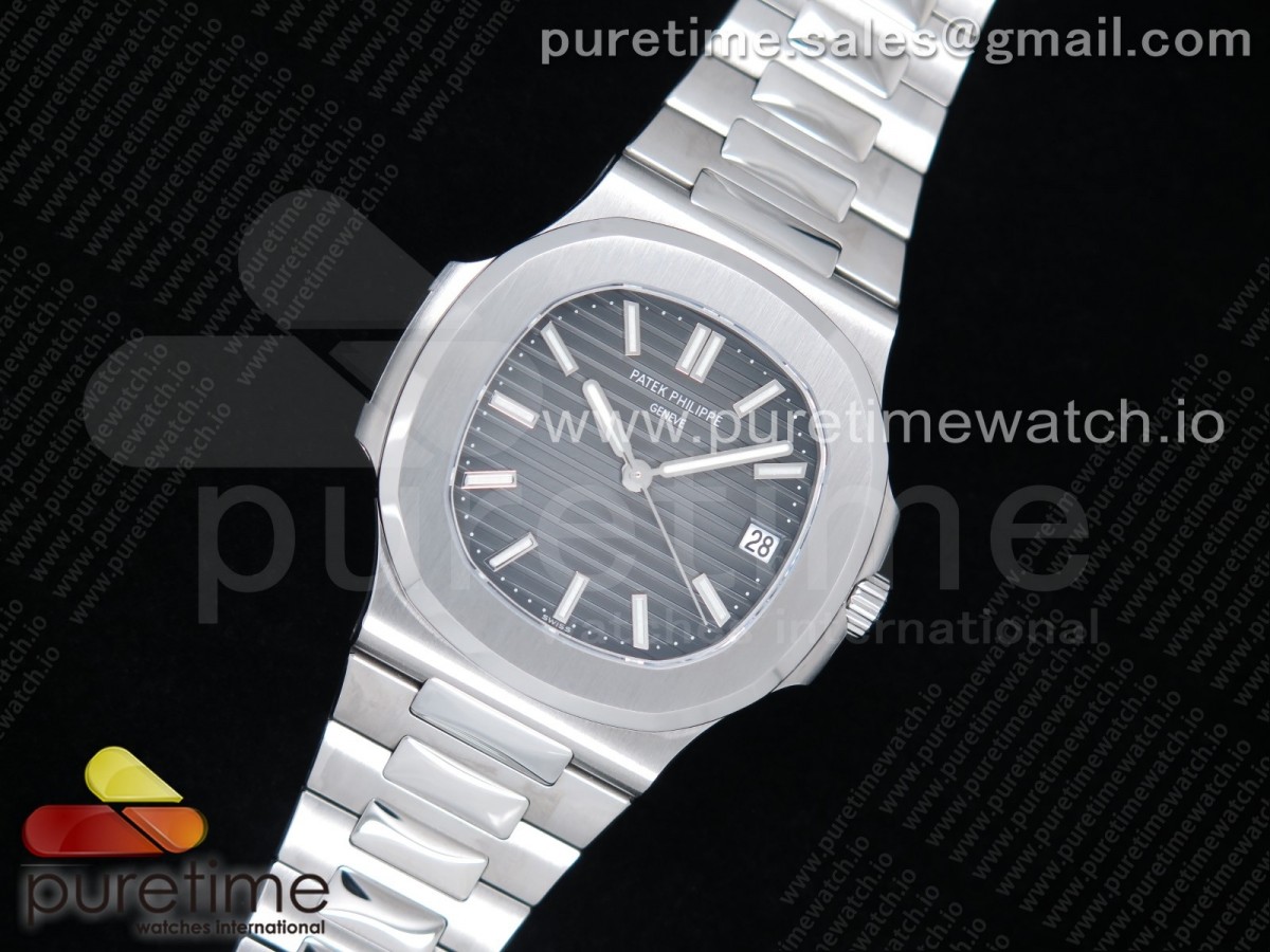 GR공장 파텍필립 노틸러스 점보 그레이다이얼 브슬 / Nautilus 57111A GRF Best Edition Gray Textured Dial on SS Bracelet A324