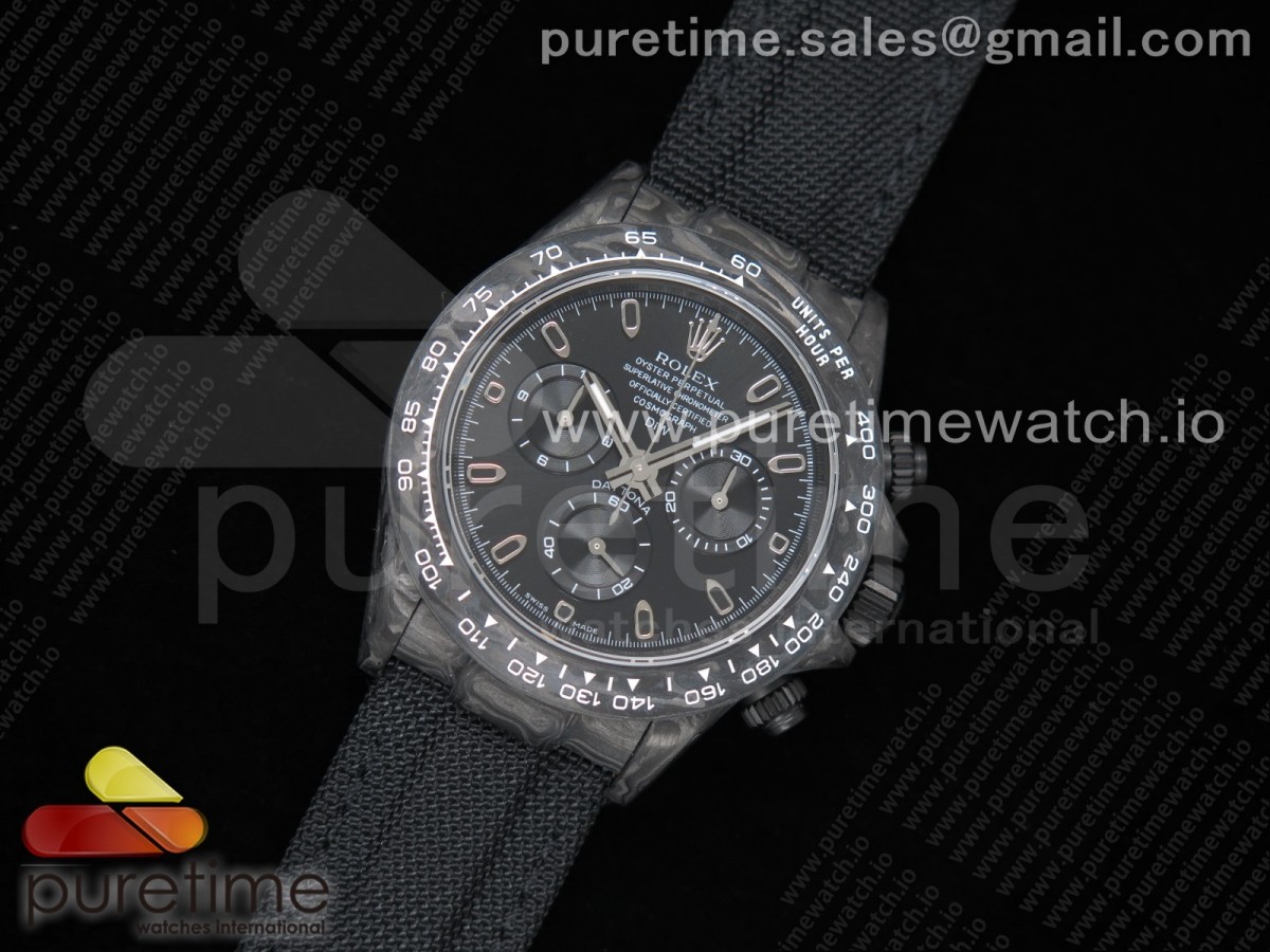 TW공장 롤렉스 데이토나 카본 블랙다이얼 나일론 / Daytona DIW TWF Best Edition Carbon Case and Bezel Black Dial on Black Nylon Strap A7750