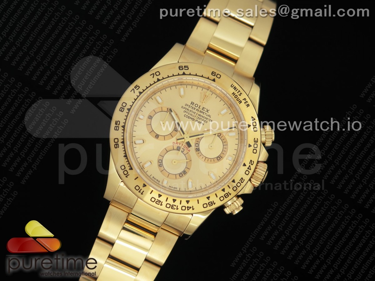눕공장 V3 롤렉스 데이토나 옐로우골드 골드다이얼 / Daytona 116508 YG Noob 11 Best Edition 904L SS Case and Bracelet Yellow Gold Dial SA4130 V3