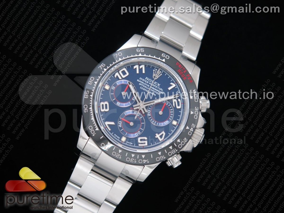 JH공장 롤렉스 데이토나 세라믹베젤 블루 넘버 다이얼 / Daytona SS JHF Best Edition Blue Dial Ceramic Bezel on SS Bracelet A4130