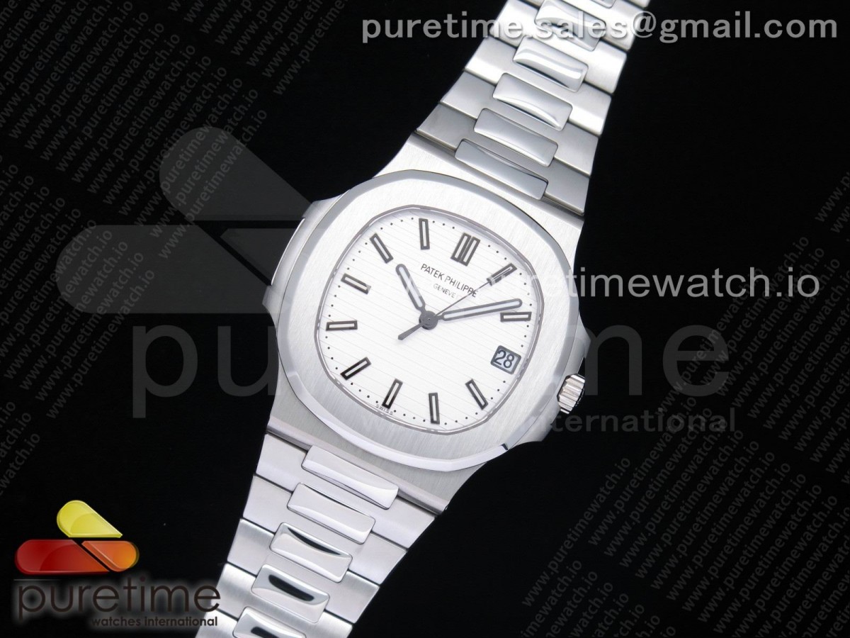 PP공장 V4 노틸러스 점보 화이트다이얼 브슬 / Nautilus 57111A PPF 11 Best Edition White Textured Dial on SS Bracelet 324CS (Free box) V4