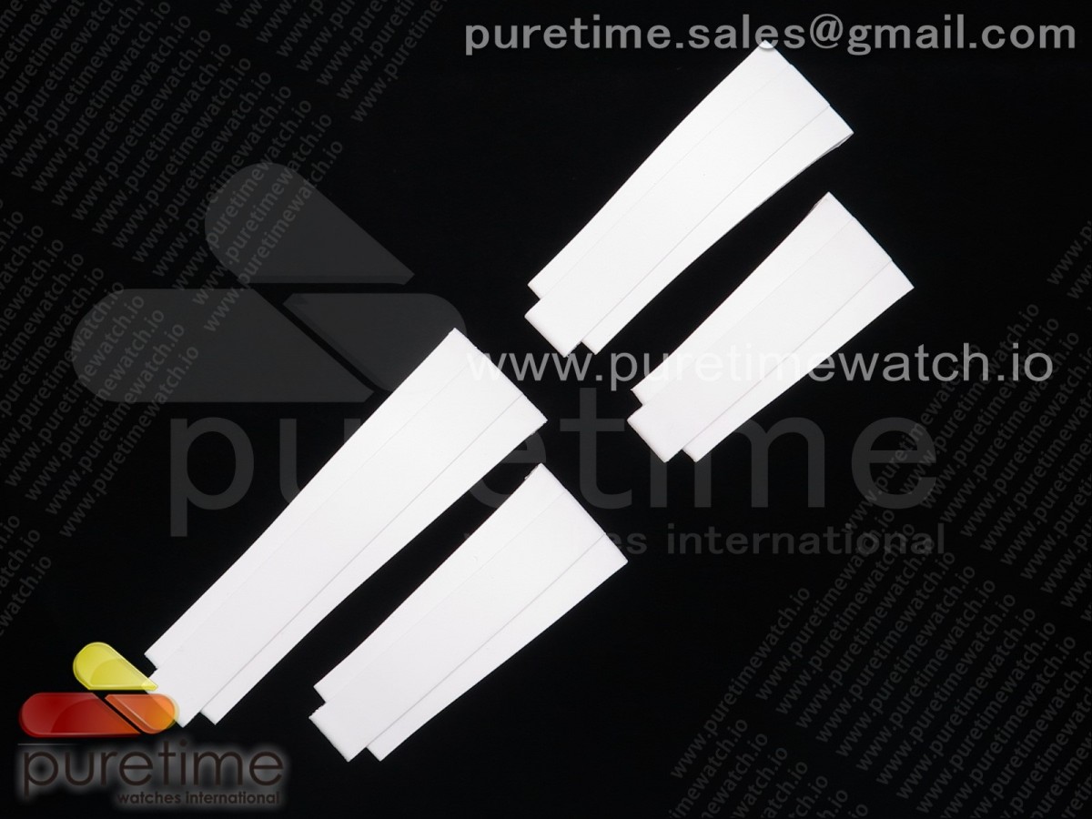 RB공장 롤렉스 오이스터 러버밴드 4사이즈 회이트 ( 1쌍아님 )/ RBF 11 Rolex White Oysterflex Rubber Strap 4 Size (Same Technology as Genuine)