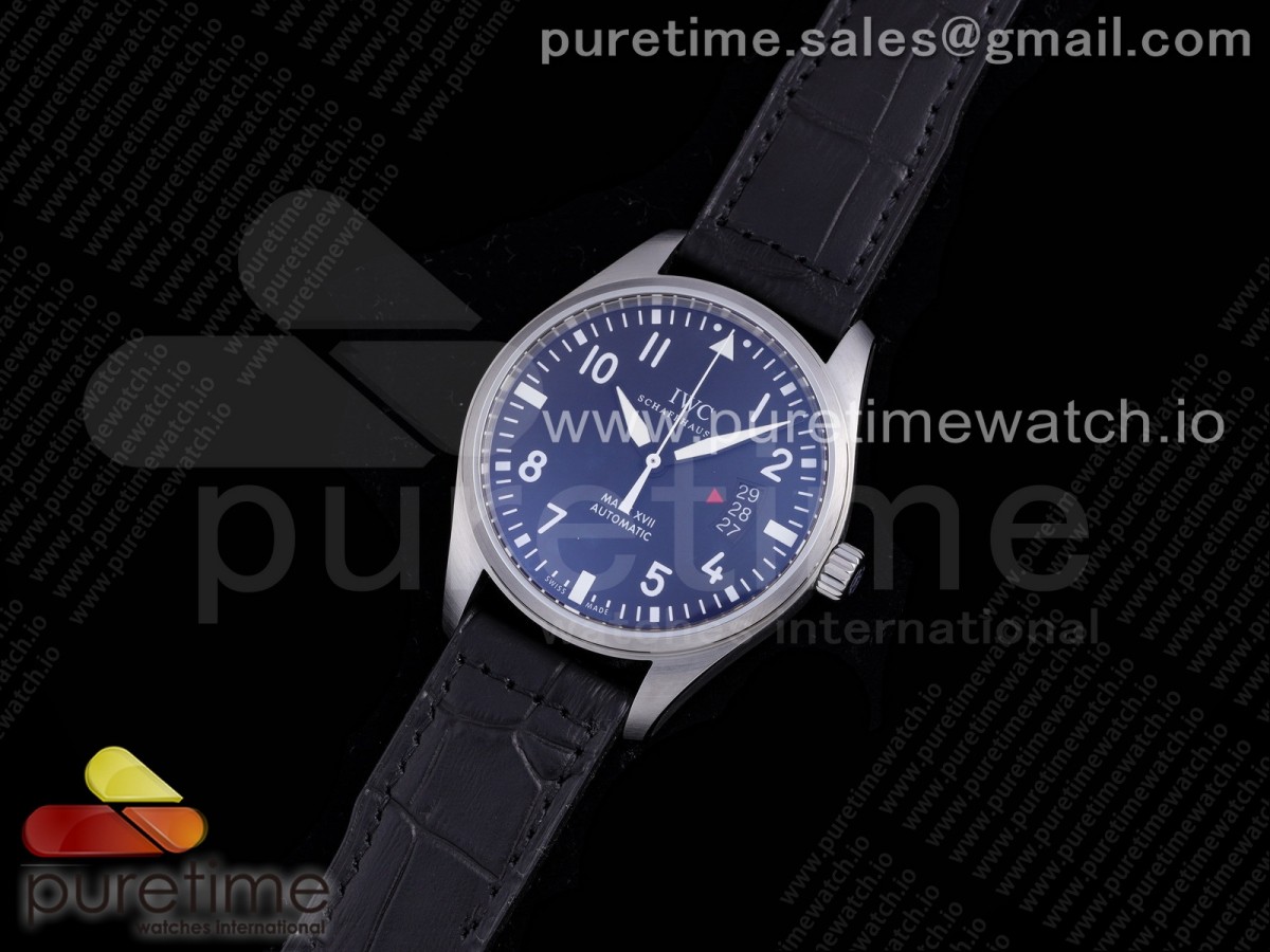 FK공장 마크17 블랙다이얼 가죽 / Mark XVII IW326501 FKF 11 Best Edition Black Dial on Black Leather Strap A2824A2892