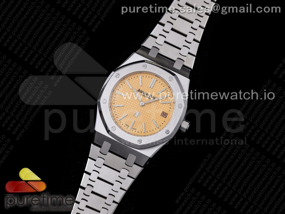 XF공장 V2 오데마피게 로얄오크 39MM 15202BC 옐로우다이얼 브슬 / Royal Oak 39mm 15202BC SS XF 11 Best Edition Yellow Textured Dial on SS Bracelet A2121 V2