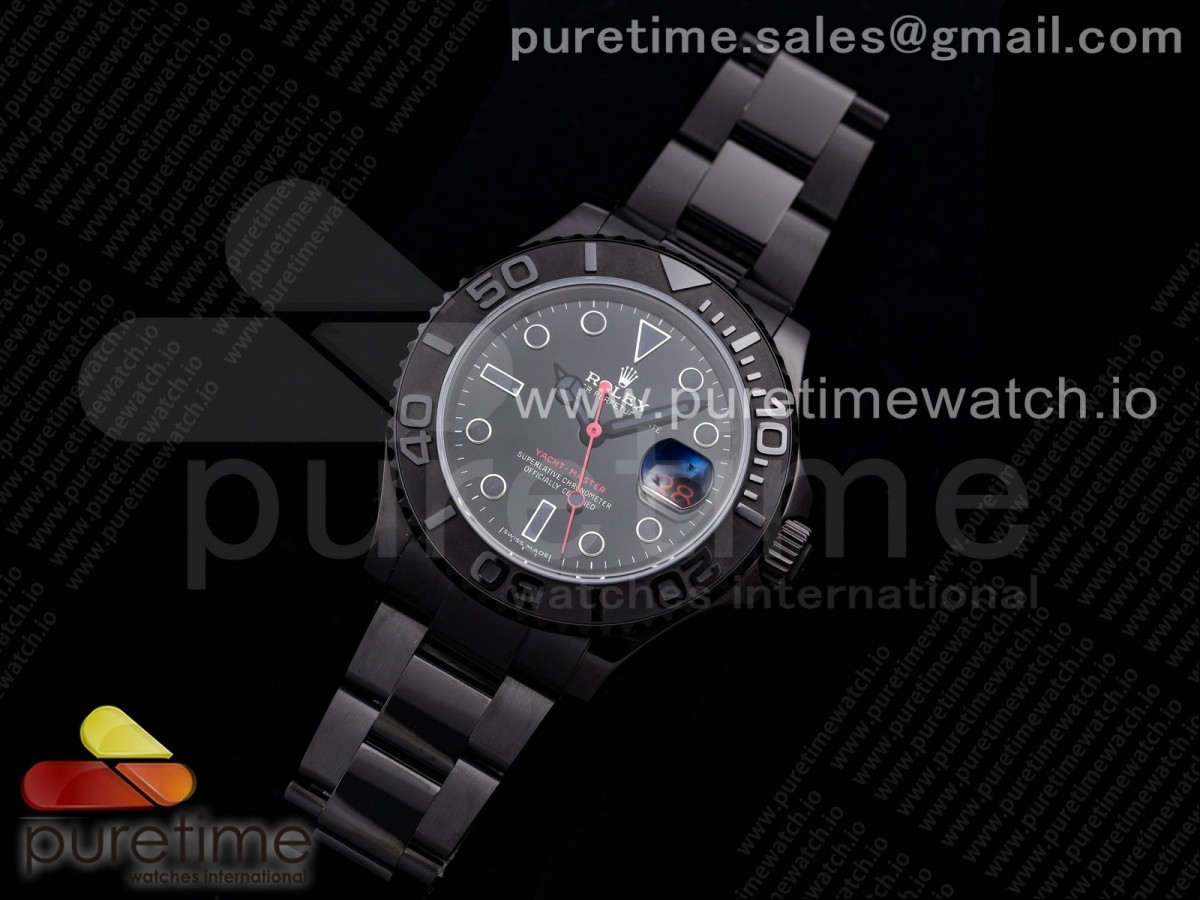 VR공장 롤렉스 요트마스터 올블랙 PVD 블랙다이얼 브슬 3186 / YachtMaster All Black PVD VRF Best Edition Black Dial on PVD Bracelet SA3186 CHS