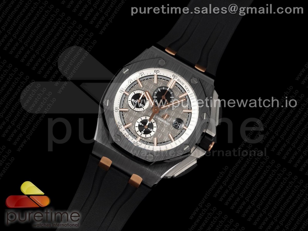 JF공장 V2 오데마피게 로얄오크 오프쇼어 44MM 블랙세라믹 독일에디션 그레이다이얼 러버 / Royal Oak Offshore 44mm Black Ceramic Germany Edition JF 11 Best Edition on Rubber Strap A3126 V2