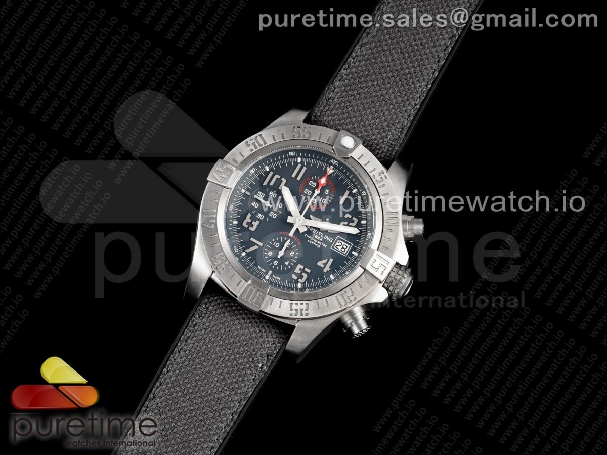 V9공장 브라이틀링 어벤져 밴딧 그레이다이얼 그레이나일론 / Avenger Bandit V9F 11 Best Edition Gray Dial on Gray Nylon Strap A7750