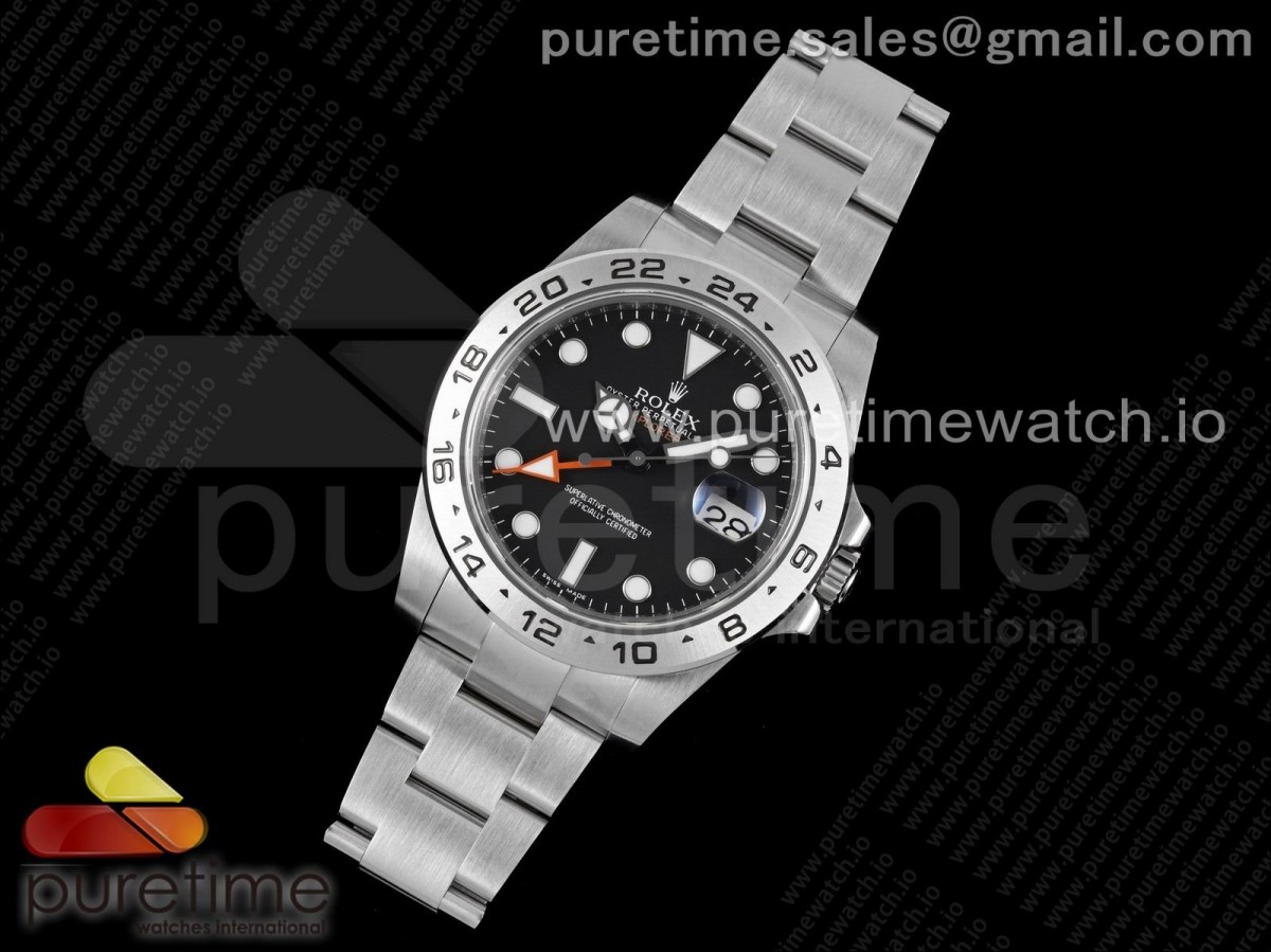 GM공장 V2 롤렉스 익스플로러 2 42MM 블랙 브슬 3186 / Explorer II 42mm 216570 Black 904L SS GMF 11 Best Edition Black Dial on Bracelet A3186 CHS V2