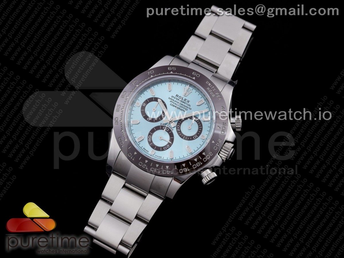 눕공장 V4 롤렉스 데이토나 세라믹베젤 116506 4130 904L (사진은V3) Daytona 116506 Brown Ceramic Bezel Noob 1:1 Best Edition 904L SS Case and Bracelet Ice Blue Dial SA4130 V4