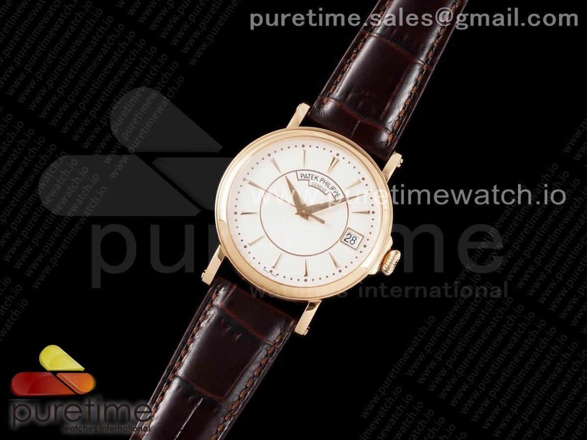 ZF공장 파텍필립 칼라트라바 5153 로즈골드 화이트다이얼 브라운가죽 / Calatrava 5153 RG ZF 11 Best Edition White Dial on Brown Leather Strap A324CS