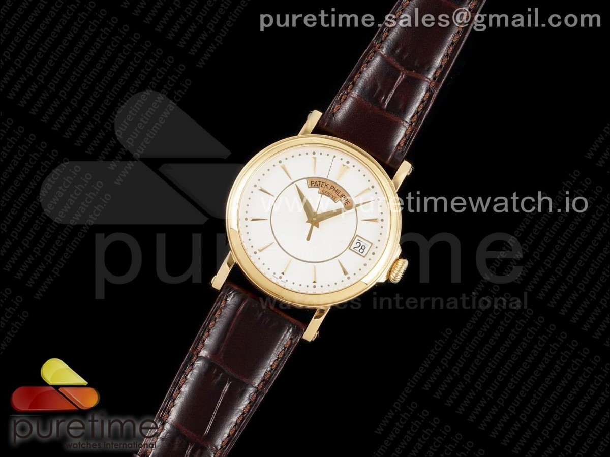 ZF공장 파텍필립 칼라트라바 5153 옐로우골드 화이트다이얼 브라운가죽 / Calatrava 5153 YG ZF 11 Best Edition White Dial on Brown Leather Strap A324CS