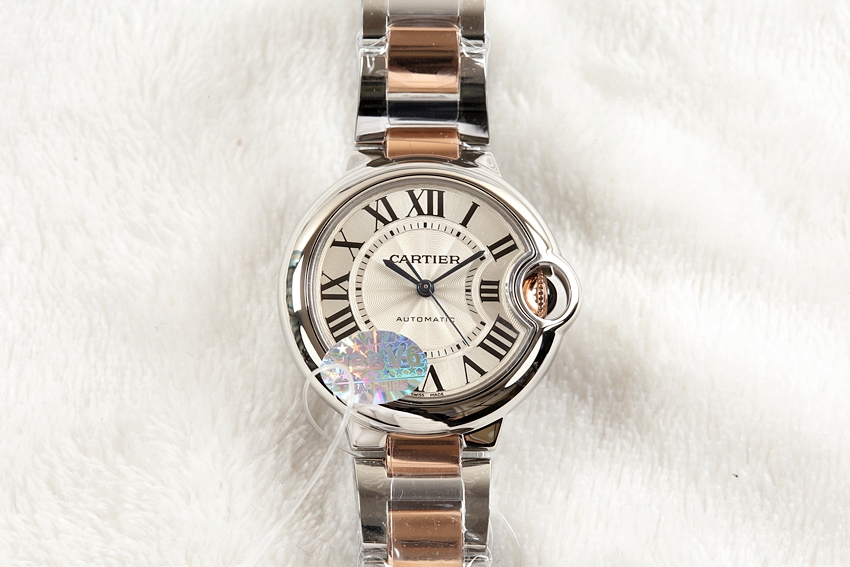 V6공장 까르띠에 발롱블루 36MM 콤비 오토 여성용