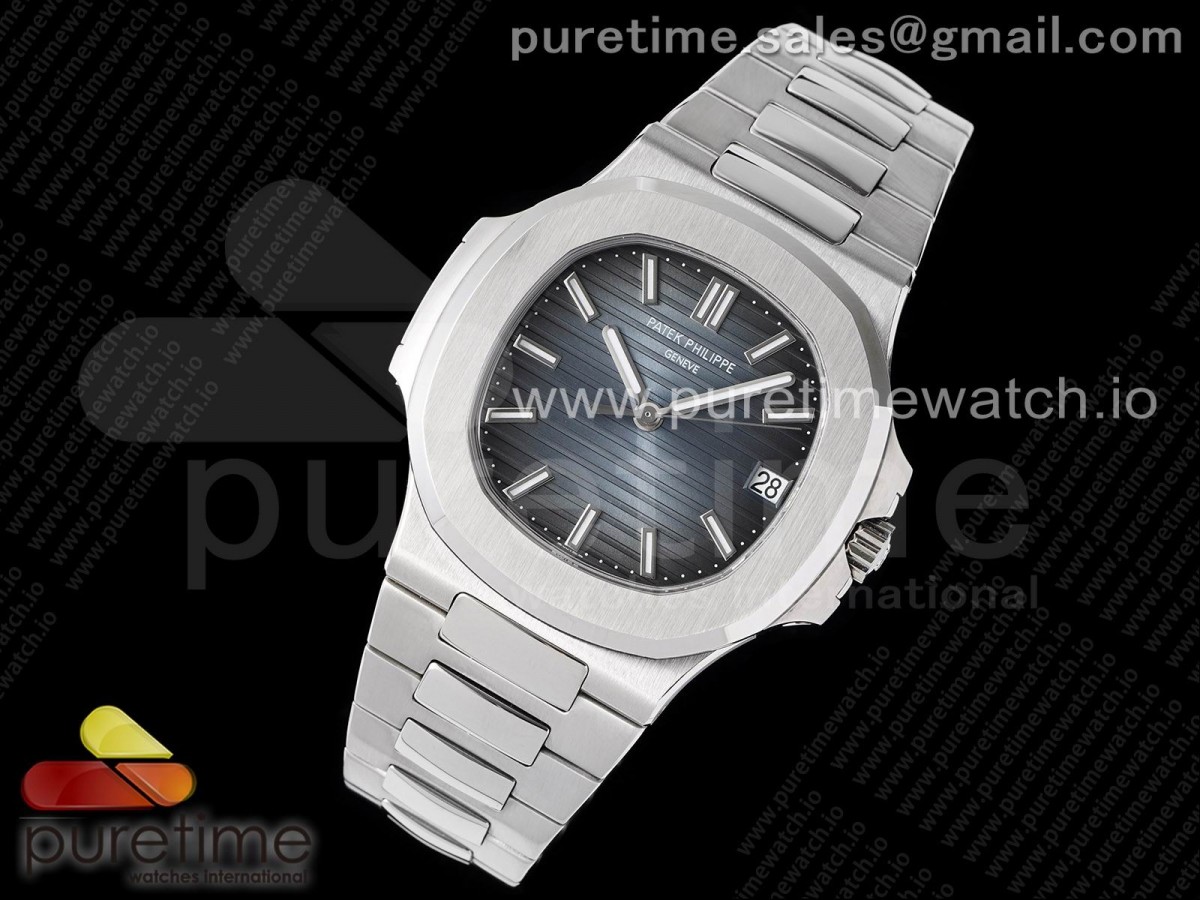 3K공장 V2 파텍필립 노틸러스 그레이 블루다이얼 브슬 / Nautilus 57111A 3KF 11 Best Edition Gray Blue Textured Dial on SS Bracelet A324 Super Clone V2
