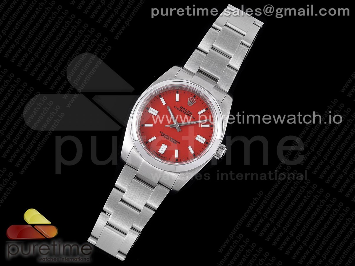 KR공장 롤렉스 오이스터퍼페츄얼 36MM 레드다이얼 브슬 / Oyster Perpetual 126000 36mm KRF 11 Best Edition 904L Steel Red Dial A2824